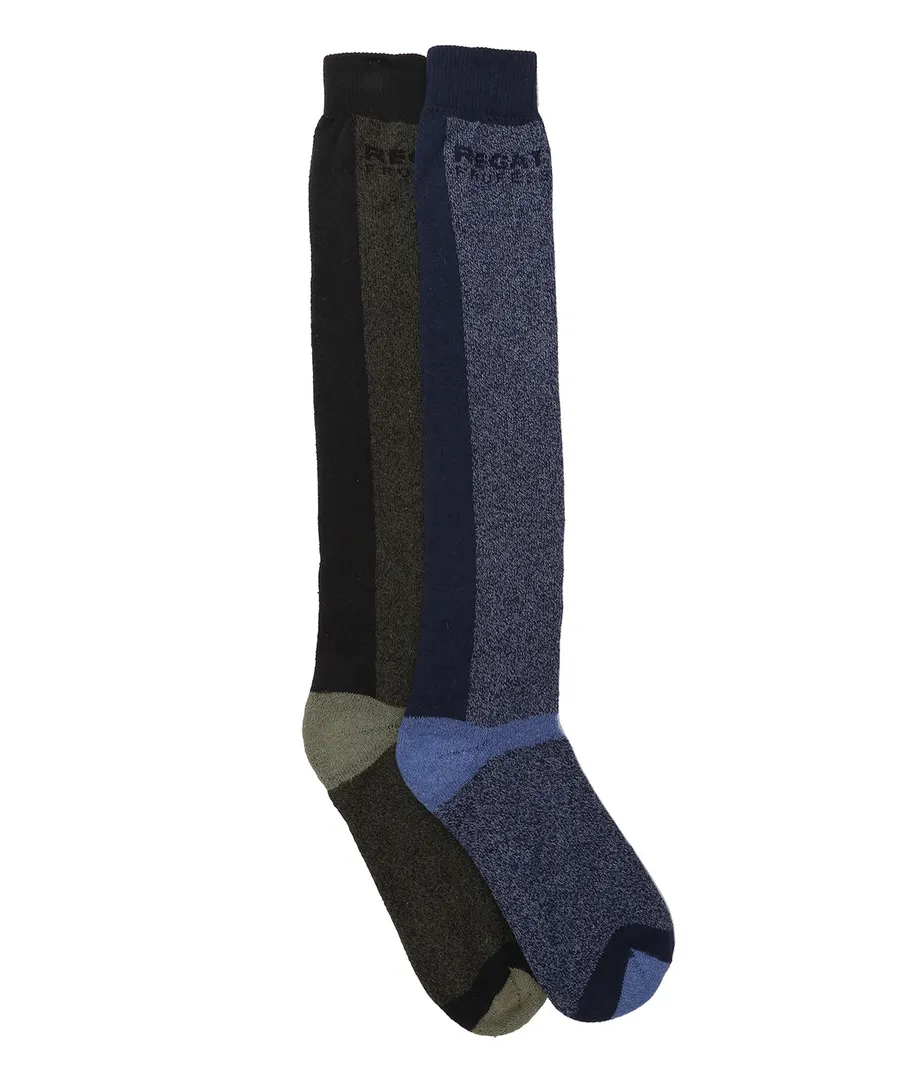 Pro 2-pack wellington socks – Assorted (Navy/Khaki)